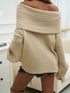 'Clarimond' Drop Shoulder Oversized Knit Sweater - Celes Fashion